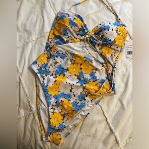 Sunshine 79 Daisy Daze Floral One Piece sz 10